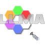 Светильник модульный сенсорный RGB 3DTOYSLAMP Соты 6 шт с пультом